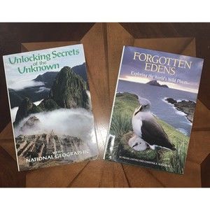 Lot of 2 National Geographic Books- Forgotten Edens, Unlocking Secrets…